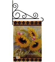 Welcome Sunflower Spring Burlap - Impressions Decorative Metal Fansy Wall Bracke - $33.97