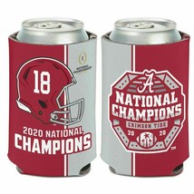 ALABAMA CRIMSON TIDE 2 SIDED 2020 NATIONAL CHAMPIONS CAN COOLER/KOOZIE NEW - £6.65 GBP