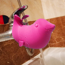 Pink Sea Lion Bath Spout Cover Silicone Soft Bathtub Safety Faucet Cover... - £17.57 GBP