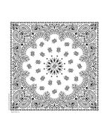 Carolina Creative Bandanna (White) Paisley Print 22" x 22" Hav-A-Hank - $9.54