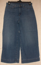 New Womens Duluth Trading Co 5 Pocket Wide Leg Distressed Denim Capri J EAN S Sz 6 - £26.12 GBP