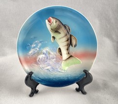 Napco 3D Fish Dish Plate Smallmouth Black Bass 5 Inch Japan Wall Art - £10.46 GBP