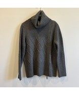 OLSEN Europe Gray Turtleneck Size 10 Merino Wool Acrylic Blend Zipper De... - €21,32 EUR