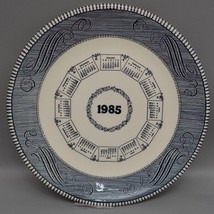 Royal China Blue Currier &amp; Ives 1985 Calendar Plate Kitsch Retro MCM - $14.50