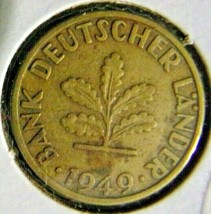 1949-D Germany-5 Pfennig-Very Fine detail - $1.98
