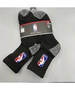 Official NBA Logoman Basketball Men&#39;s High Socks 6 Pairs Black Size 6-12 - $26.35 CAD
