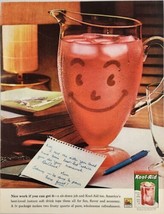 1961 Print Ad Kool-Aid Instant Soft Drink Mix Smiling Pitcher of Red Kool-Aid - £14.09 GBP