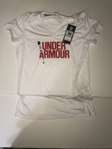 Under Armour Woman&#39;s White Threadborne Train V-neck T shirt1290607 100 Small - £15.56 GBP