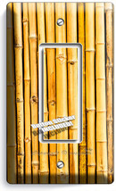 Rustic Bamboo Cracked Sticks Board Single Gfi Light Switch Wall Plate Room Decor - £8.91 GBP