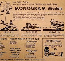 1974 Monogram Models Airplane Model Supply Advertisement Aviation Kits D... - $19.99