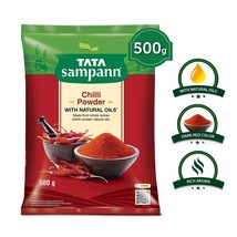 Tata Sampann Chilli Mirchi Laal Mirch Powder with Natural Oils 500 g, Free Ship - £29.69 GBP