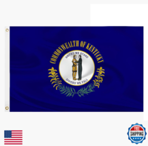 Kentucky State Flag 3x5 ft Outdoor Double Sided 3-Layer Polyester Brass ... - $36.39