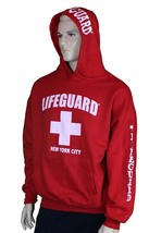 Lifeguard New York City NY Life Guard Sweatshirt Red - £35.15 GBP