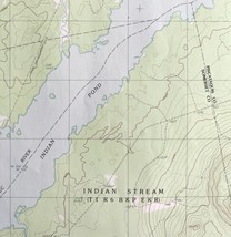 Map Indian Pond No Maine USGS 1988 Topographic Geological 1:24000 27x22&quot; TOPO14 - £35.82 GBP