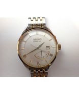 SEIKO KINETIC 5M84-0AD0 All SS Day/Date Men&#39;s Wristwatch - $346.90 CAD