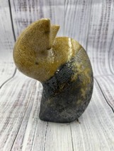 Cat Ceramic Sculpture By Mudrenko Yellow Black Cat Figurine - £31.96 GBP