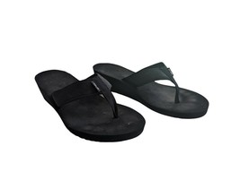 Teva Womens Mush Mandalyn Wedge Black Thong Sandals Size 10 1000093B - $257.35 MXN
