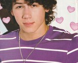 Jonas Brothers Nick Jonas teen magazine pinup clipping Tiger Beat purple... - $3.50