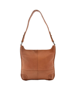 DR342 Women&#39;s Real Leather Hobo Shoulder Handbag Cognac - £48.41 GBP