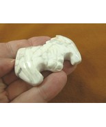 (Y-BAT-725) White Howlite BAT carving stone FIGURINE gemstone flying bat... - $34.53 CAD