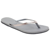 Havaianas Women Thong Flip Flop Sandals You Metallic Size US 11-12 Steel Gray - £21.80 GBP