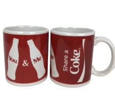 Coca Cola Coffee Tea Cups Share A Coke 2 Mug Set 2016 You And Me - £23.59 GBP