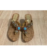 Mystique Shoes Sandals Platform Flip Flop Stones Crystal Jeweled Size 7 ... - £40.30 GBP