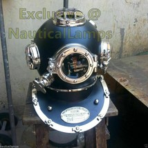 Antique Diving Helmet Us Navy Mark V Sea Scuba 18&quot; Divers Helmet Marine Item - £160.20 GBP