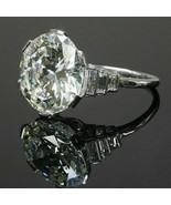 Vintage 4.50 Karat Runde Moissanit Verlobungsring IN 10k Echt Weißgold - $653.40