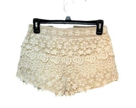 ZARA Lace Short Shorts Cream Color  Size Small - £19.26 GBP