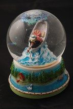 East Tawas Michigan Snow Globe 3.5 Bear Fishing Motor Boat Cabin Decorative Base - £7.58 GBP