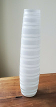 Cyan Designs Cylander Shape 23.5&quot; H x 4&quot; W x 4&quot; D White Glass Table Vase - £59.34 GBP
