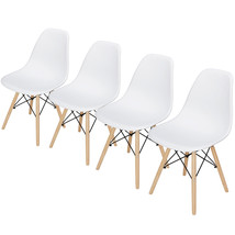 Side Dining Chairs Molded Plastic 4Pcs Homycasa Eiffel Dsw Style Mid Century - £88.72 GBP
