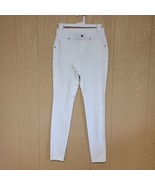 S Hue White Jeggings Skinny Fit Faux Button Stretch 28&quot; Waist Low Rise - $15.44