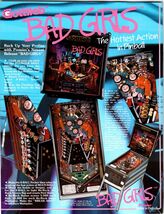 Bad Girls Pinball Machine Game Magazine AD 1989 Original Vintage Retro A... - $6.47