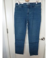 J Jill Denim Jeans Womens Size 10p Blue High Rise Straight Leg Stretch - $608.79 MXN