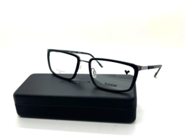 NEW FLEXON E1138 002 MATTE BLACK 56-18-150MM FLEXIBLE TITANIUM EYEGLASSES - £42.56 GBP