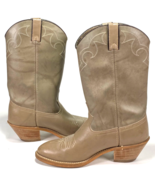 VTG Grey Leather Men&#39;s Western Cowboy Boots Shoes 414002-5904, 5109 USA ... - €42,78 EUR