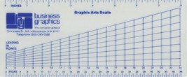 Vintage Business graphics Incorported graphic Arts Scale Clear Plastic 8... - $19.79