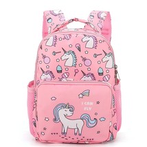 School Bag For Girls Children Pink Unicorn Printing Waterproof Backpacks Kinderg - £17.64 GBP