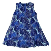 Rachel Zoe Blue Print Silk Shift Dress Flowy Sleeveless Size 8 Women&#39;s - $30.00