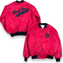Vintage St Louis Black Sox USA Satin Quilted Bomber Jacket Chain Stitched Sewn - £27.45 GBP