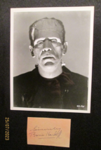 Boris Karloff (Frankenstein) Orig,Hand Sign Autograph Card &amp; Photo - £1,148.88 GBP