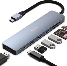7in1 USB C Multiport Adapter with HDMI SD TF Card Reader 3x USB 3.0 60W Power De - £29.00 GBP
