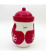 Ceramic Snowman Mitts Treat Jar 9 x 5 inches - $554.73 MXN