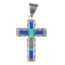 Ray Tracey Knifewing Navajo Sterling Turquoise, Sugilite, and Coral Bear pendant - £217.40 GBP