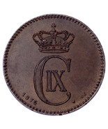 1875 Danemark 2 Ore Pièce de Monnaie En XF, Km #793.1 - $1,988.68 MXN