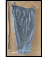 Women&#39;s Khakis International Design Baby Blue Capri Pants 12P - $24.55 CAD