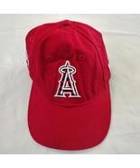 Red ANA Los Angelos Angels New Era 59Fifty Strap Back Baseball Hat Women - £18.21 GBP
