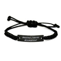 Joke Millwright Black Rope Bracelet, Amazing Fucking Millwright, Brilliant for M - £18.54 GBP